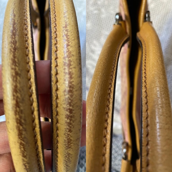 AUTHENTIC GUCCI LIGHT PINK CANVAS GG BODY LEATHER - Picture 15 of 16